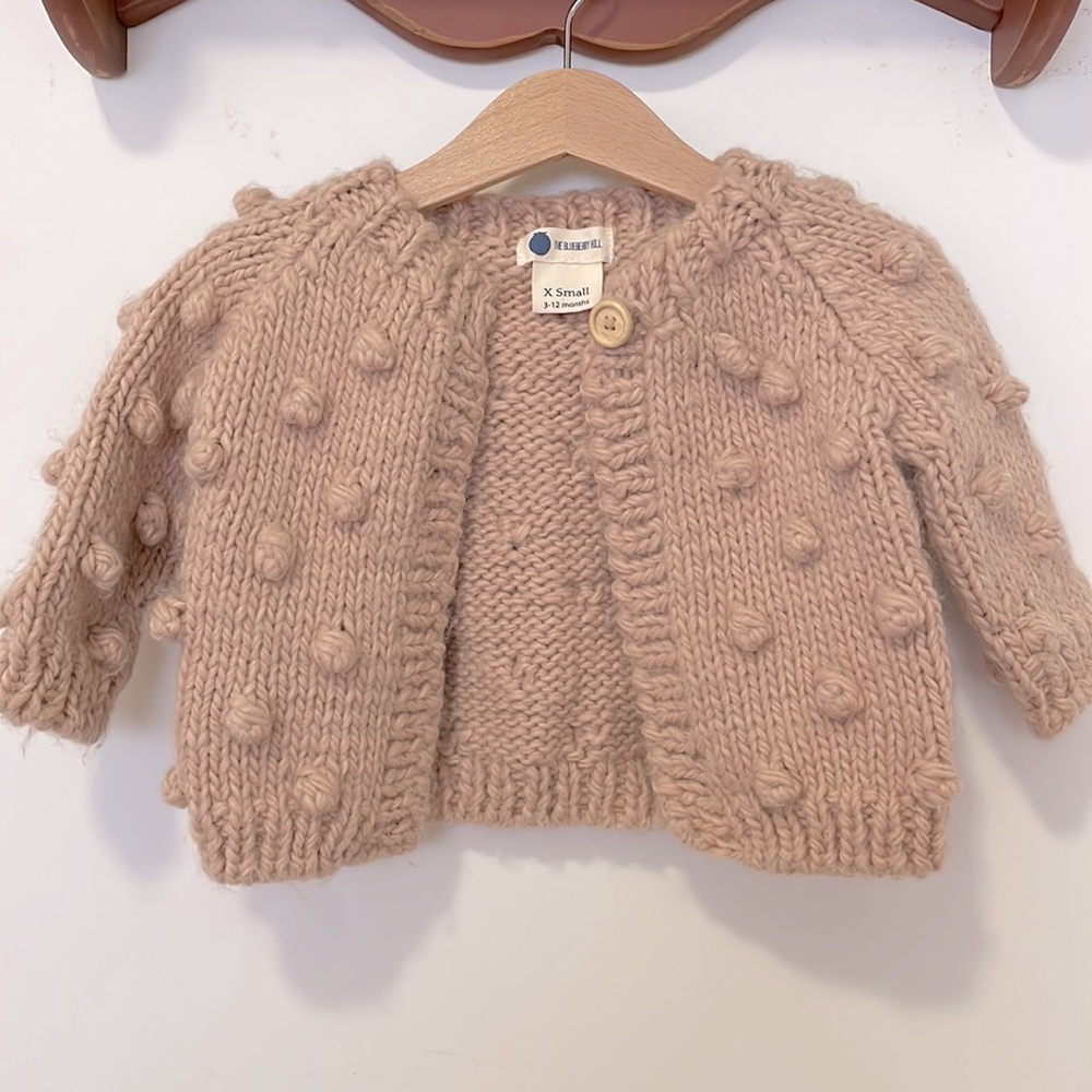 Knit Popcorn Cardigan, The Blueberry Hill, gently worn in great condition